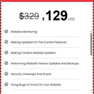 Advanced Website Maintenance Package