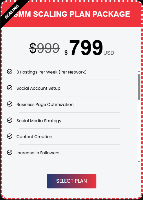 SMM Scaling Plan Package